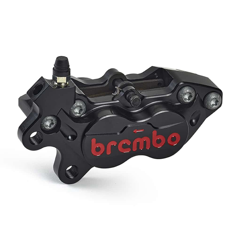 CALIPER P4-30 RR LEFT BLACK RED LOGO - FIXING 40MM.