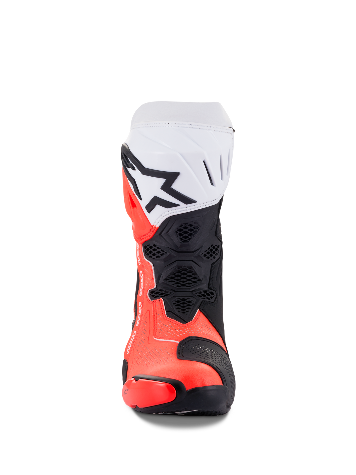 Alpinestars Supertech R Vented v2 Motorlaarzen Zwart, wit en fluorood, productfoto 3