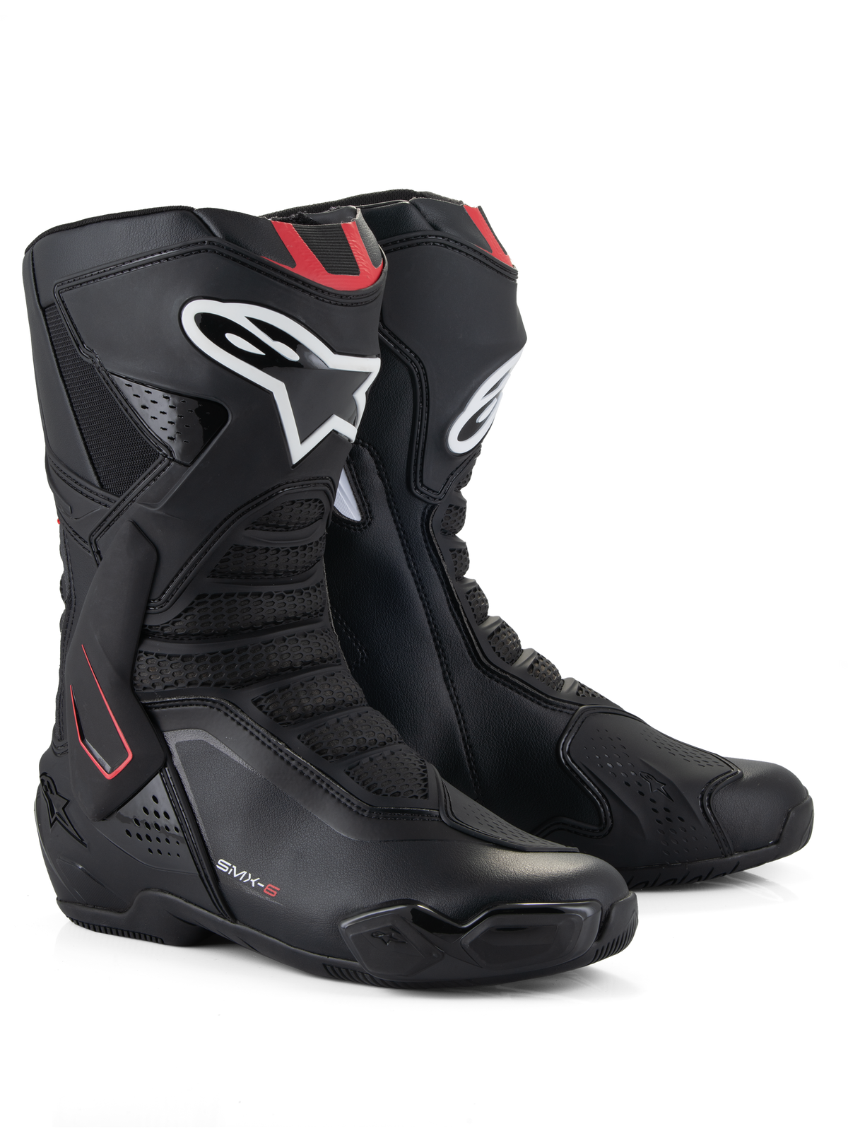 Alpinestars SMX-6 v3 Motorlaarzen Zwart, wit en rood, vooraanzicht