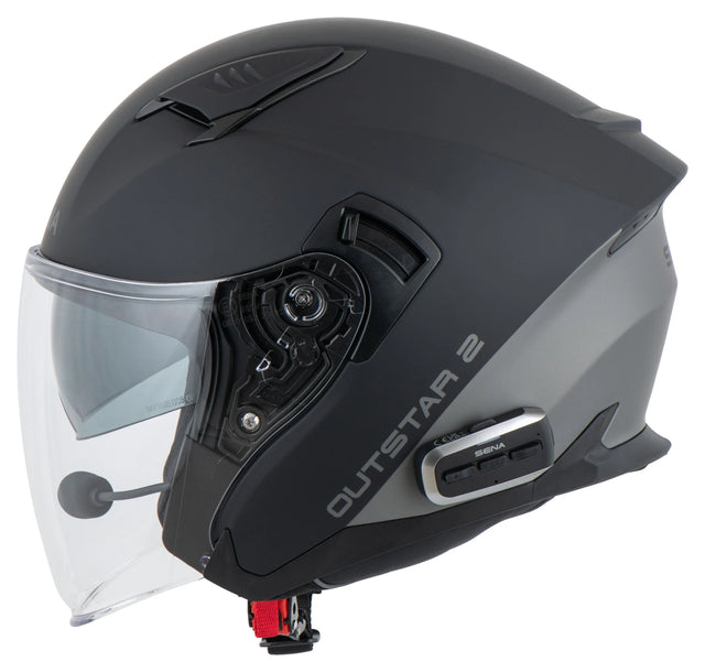 Sena Outstar 2 Helm Mat Zwart, motorhelm van Sena, productfoto 1