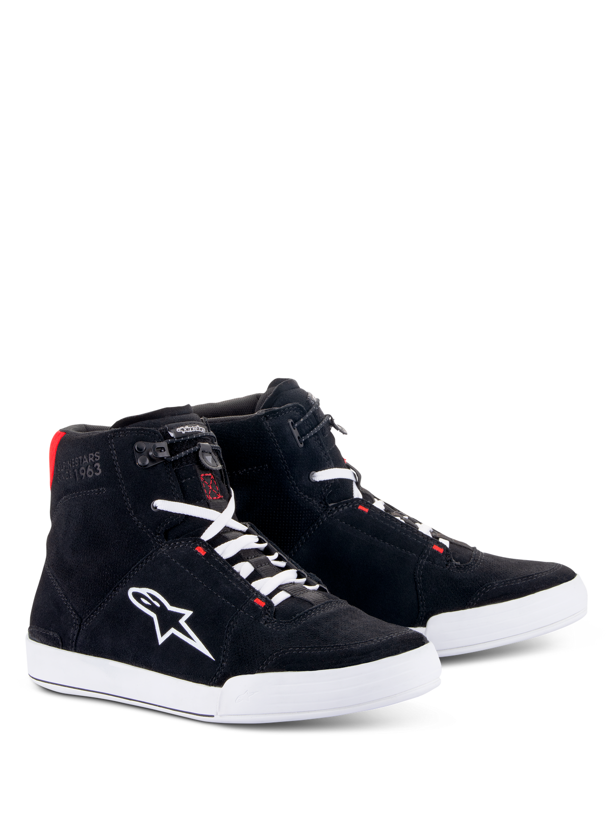 Alpinestars Chrome Motorschoenen Zwart, wit en rood, vooraanzicht