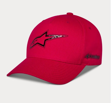Alpinestars Carbon Fiber Snapback Pet Rood, productfoto 1