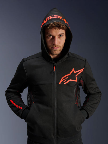 Alpinestars Chrome Air Motorjas Zwart en fluorood, productfoto 6