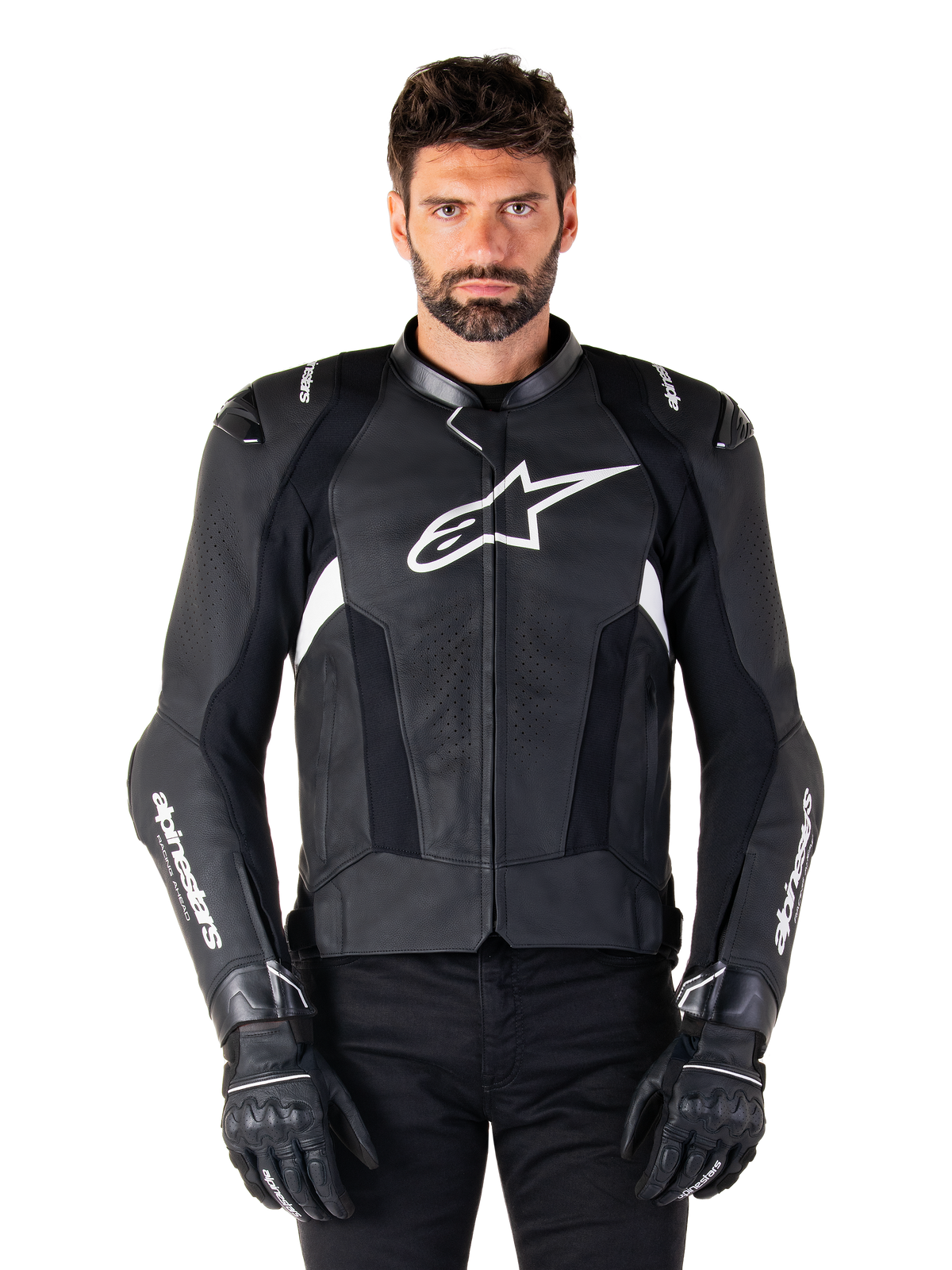 Alpinestars Missile v3 Motorjas Zwart en wit, productfoto 1