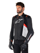 Alpinestars Missile v3 Motorjas Zwart, wit en fluorood, productfoto 3