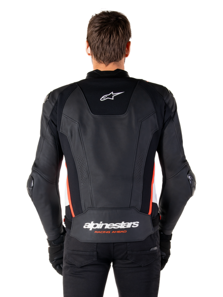 Alpinestars Missile v3 Motorjas Zwart, wit en fluorood, productfoto 4