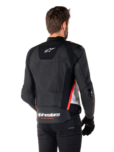 Alpinestars Missile v3 Motorjas Zwart, wit en fluorood, productfoto 2