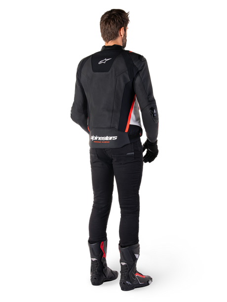 Alpinestars Missile v3 Motorjas Zwart, wit en fluorood, productfoto 6