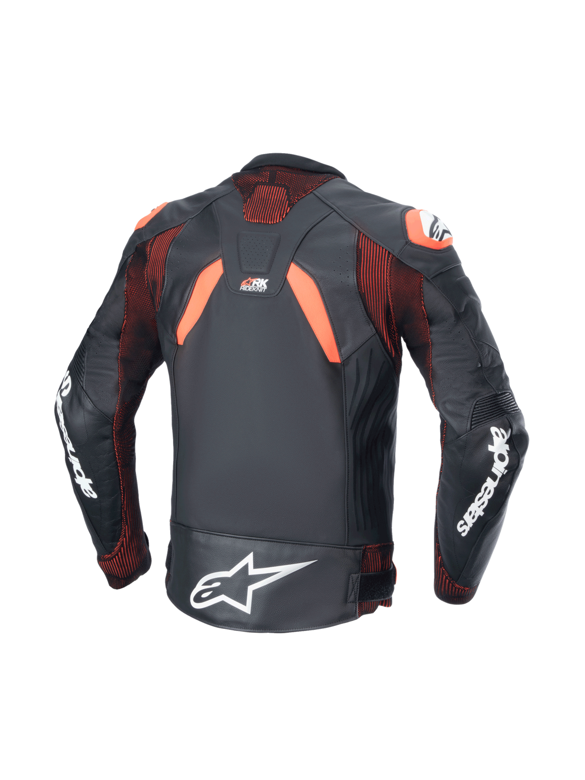 Alpinestars GP Plus R v4 RK Motorjas Zwart en fluorood, achteraanzicht