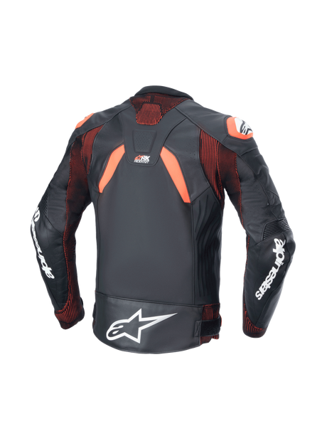 Alpinestars GP Plus R v4 RK Motorjas Zwart en fluorood, achteraanzicht