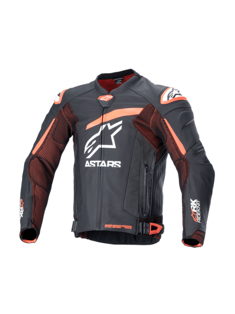 Alpinestars GP Plus R v4 RK Motorjas Zwart en fluorood, vooraanzicht