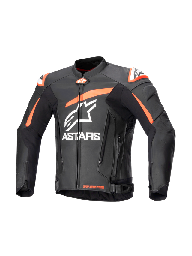 Alpinestars GP Plus R v4 Motorjas Zwart en fluorood, vooraanzicht
