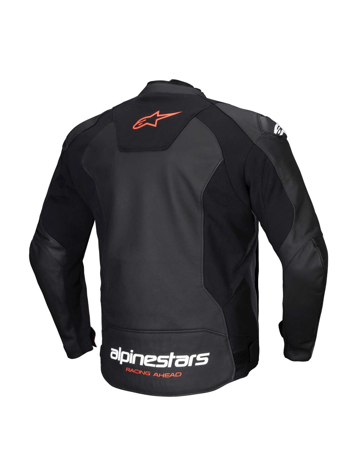Alpinestars Faster v3 Motorjas Zwart en fluorood, achteraanzicht