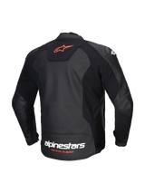 Alpinestars Faster v3 Motorjas Zwart en fluorood, achteraanzicht