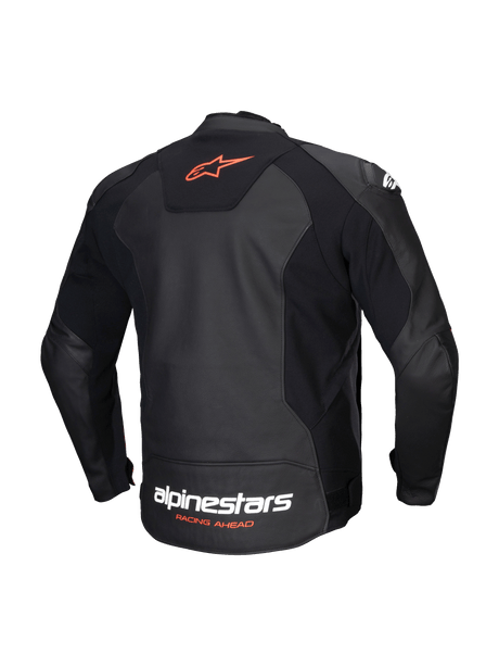 Alpinestars Faster v3 Motorjas Zwart en fluorood, achteraanzicht