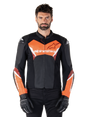 Alpinestars Faster v3 Motorjas Zwart en fluorood, productfoto 1