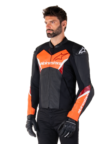 Alpinestars Faster v3 Motorjas Zwart en fluorood, productfoto 3