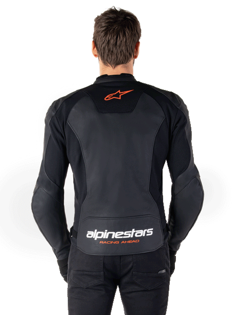 Alpinestars Faster v3 Motorjas Zwart en fluorood, productfoto 4