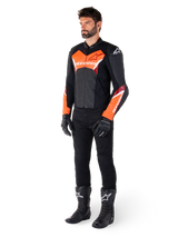Alpinestars Faster v3 Motorjas Zwart en fluorood, productfoto 5
