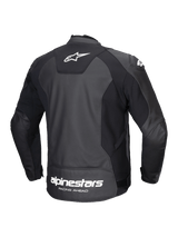 Alpinestars Faster v3 Motorjas Zwart en wit, achteraanzicht