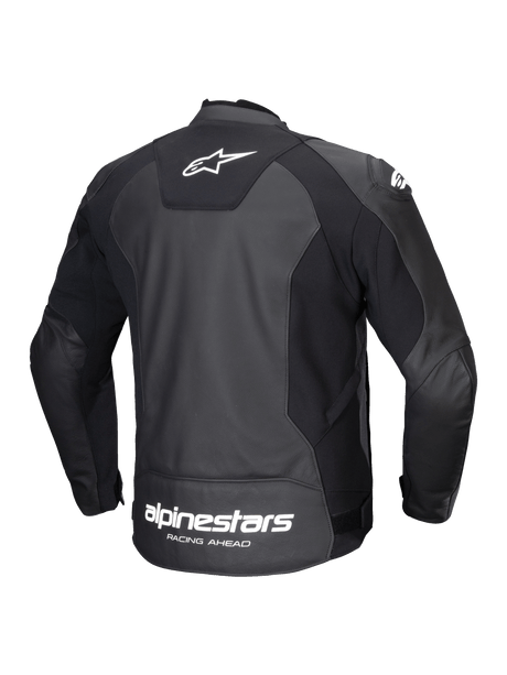Alpinestars Faster v3 Motorjas Zwart en wit, achteraanzicht