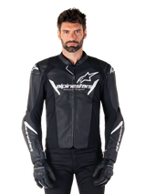 Alpinestars Faster v3 Motorjas Zwart en wit, productfoto 1