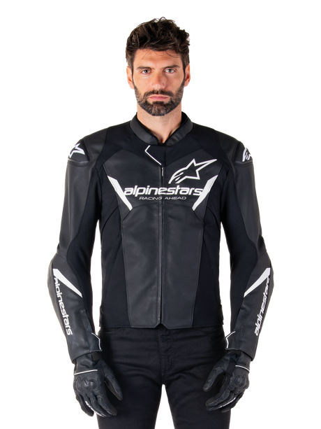 Alpinestars Faster v3 Motorjas Zwart en wit, productfoto 1