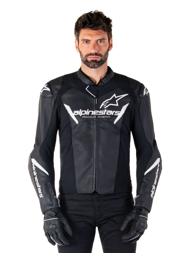 Alpinestars Faster v3 Motorjas Zwart en wit, productfoto 1