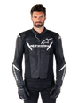 Alpinestars Faster v3 Motorjas Zwart en wit, productfoto 1