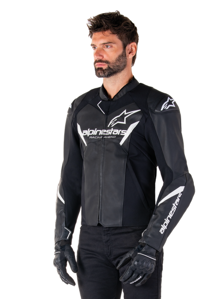 Alpinestars Faster v3 Motorjas Zwart en wit, productfoto 3