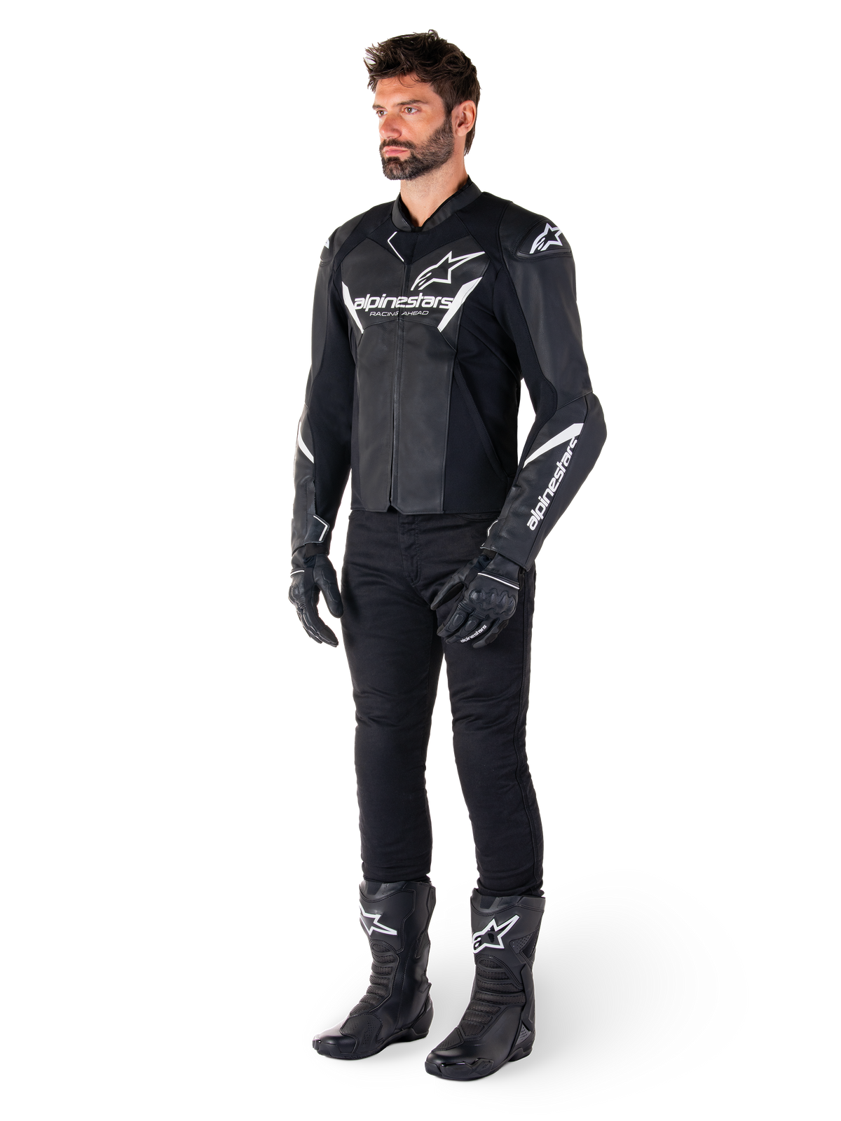Alpinestars Faster v3 Motorjas Zwart en wit, productfoto 5
