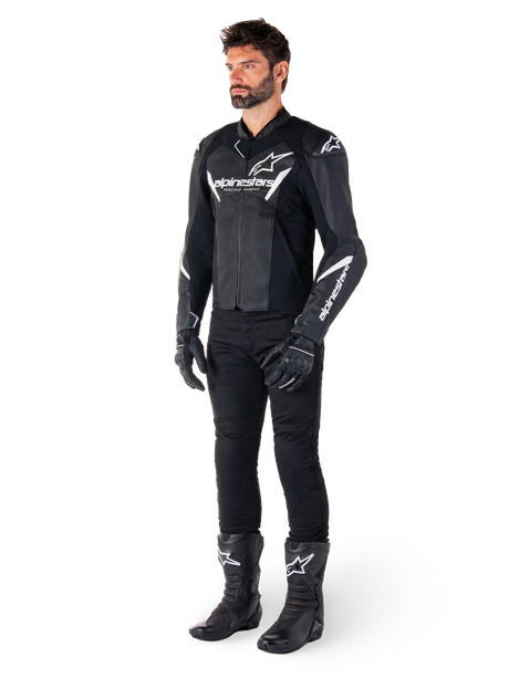 Alpinestars Faster v3 Motorjas Zwart en wit, productfoto 5