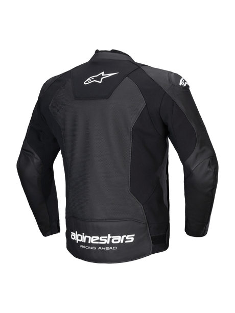 Alpinestars Faster v3 Airflow Motorjas Zwart en wit, achteraanzicht