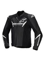 Alpinestars Faster v3 Airflow Motorjas Zwart en wit, vooraanzicht