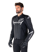 Alpinestars Faster v3 Airflow Motorjas Zwart en wit, productfoto 4