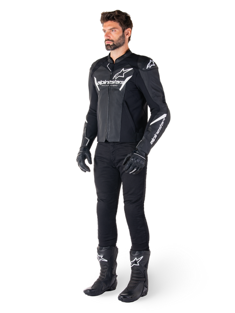 Alpinestars Faster v3 Airflow Motorjas Zwart en wit, productfoto 5