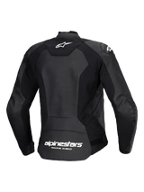 Alpinestars Faster v3 Motorjas Dames Zwart en wit, achteraanzicht