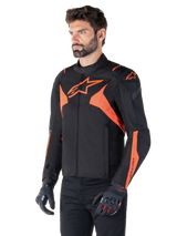 Alpinestars T-Jaws v4 Waterproof Motorjas Zwart en fluorood, productfoto 3