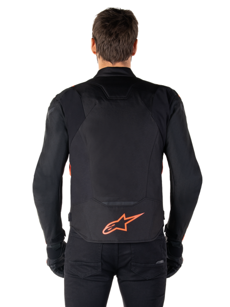 Alpinestars T-Jaws v4 Waterproof Motorjas Zwart en fluorood, productfoto 4