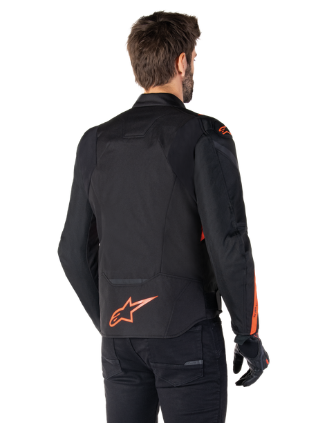 Alpinestars T-Jaws v4 Waterproof Motorjas Zwart en fluorood, productfoto 2