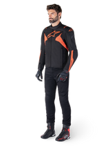 Alpinestars T-Jaws v4 Waterproof Motorjas Zwart en fluorood, productfoto 5