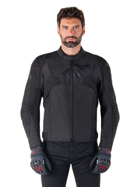 Alpinestars T-Jaws v4 Waterproof Motorjas Zwart, productfoto 1