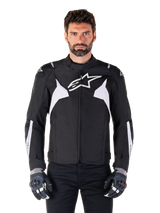 Alpinestars T-Jaws v4 Waterproof Motorjas Zwart en wit, productfoto 1