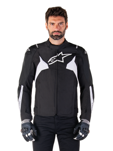 Alpinestars T-Jaws v4 Waterproof Motorjas Zwart en wit, productfoto 1