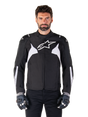 Alpinestars T-Jaws v4 Waterproof Motorjas Zwart en wit, productfoto 1