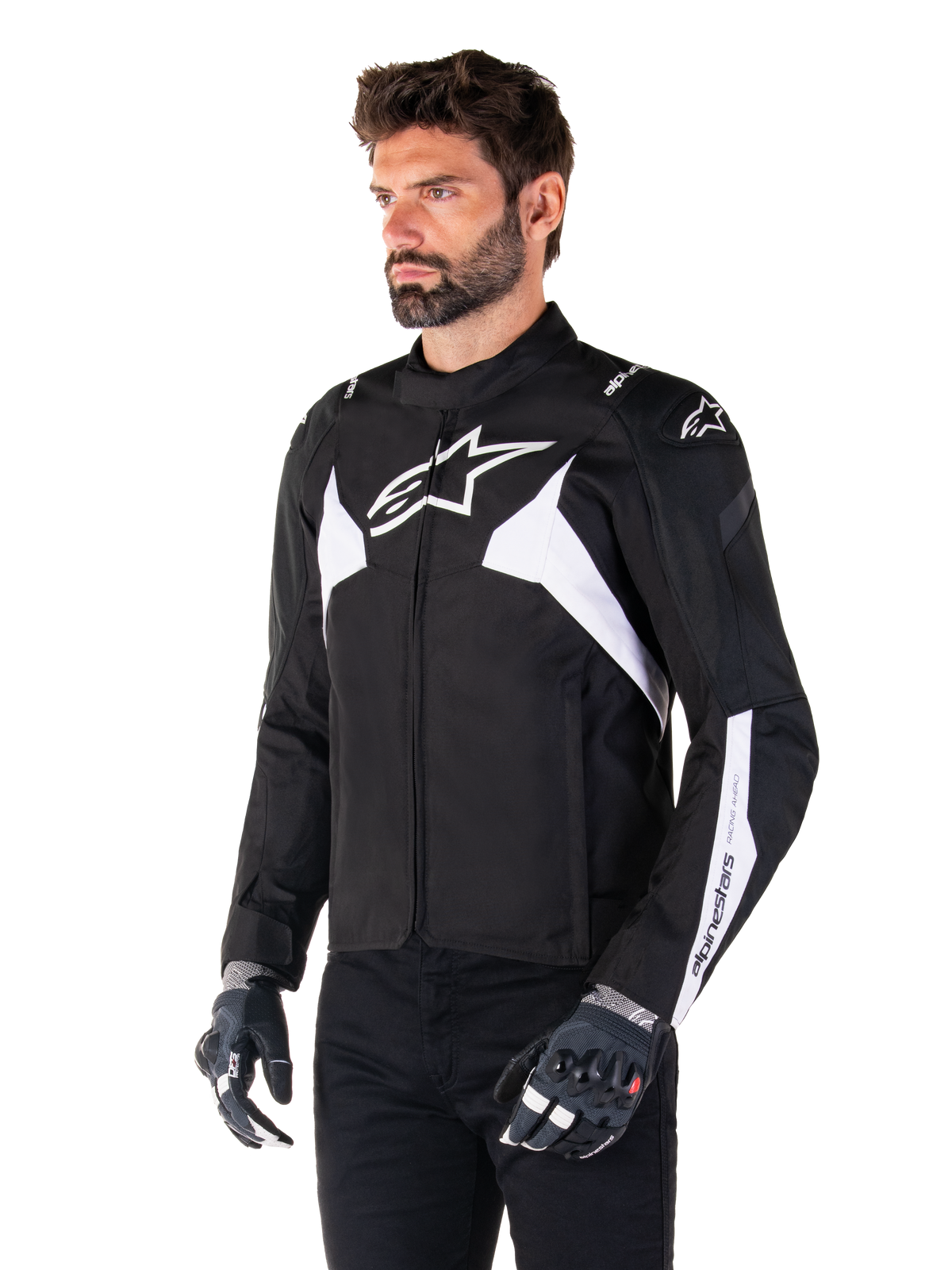 Alpinestars T-Jaws v4 Waterproof Motorjas Zwart en wit, productfoto 3