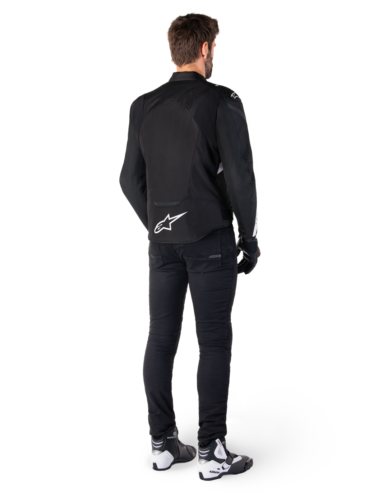 Alpinestars T-Jaws v4 Waterproof Motorjas Zwart en wit, productfoto 6