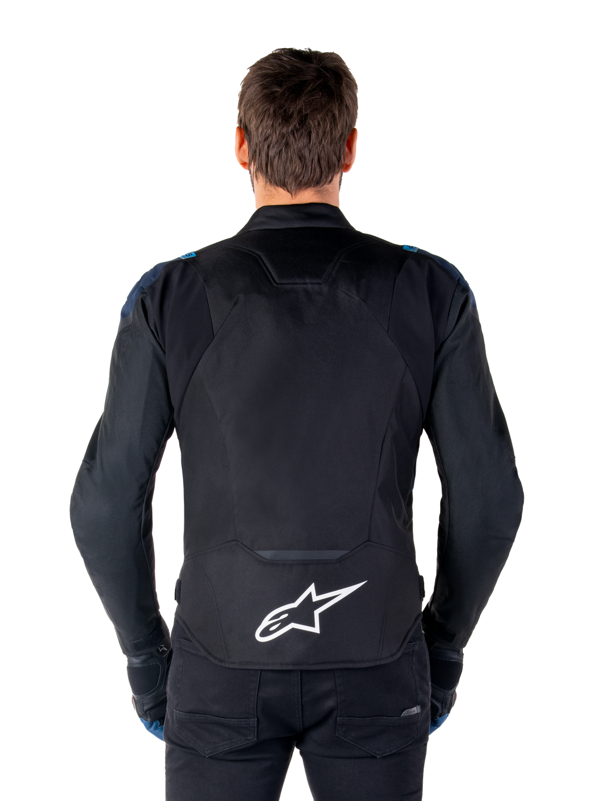 Alpinestars T-Jaws v4 Waterproof Motorjas Zwart en blauw, productfoto 4