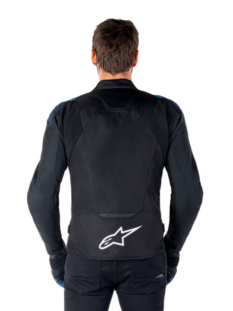 Alpinestars T-Jaws v4 Waterproof Motorjas Zwart en blauw, productfoto 4