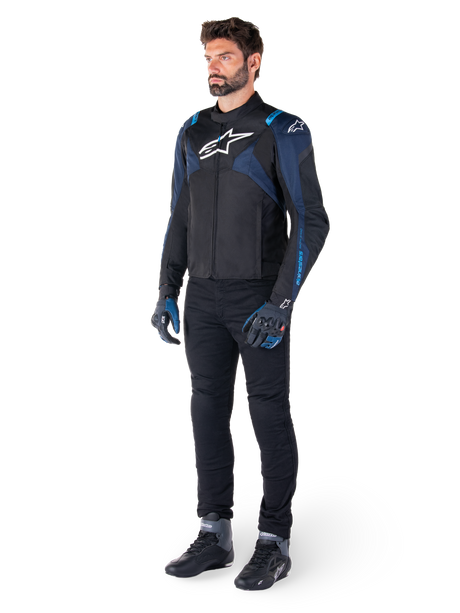 Alpinestars T-Jaws v4 Waterproof Motorjas Zwart en blauw, productfoto 5